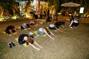 pilates ao ar livre mostra iluminare